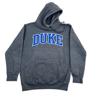 Duke University Hoodie Men's SMALL‎ Gray Spell Out Pullover Sweatshirt Vintage